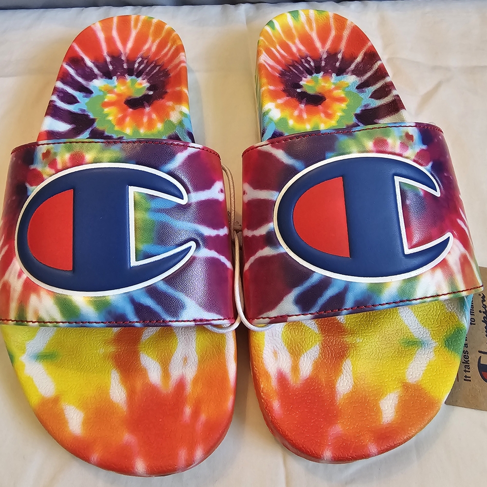 Champion Kids Colorful Tie-Dye Slide Sandals